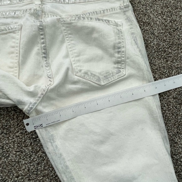 Current/Elliot The Stiletto Jeans Washed Out Silver White Skinny Stretchy Fit 28 - Picture 12 of 15